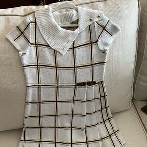 Janie and Jack Black and Gold Plaid Dress